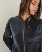 Veste en Velours Tatah charbon de bois