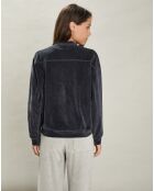 Veste en Velours Tatah charbon de bois