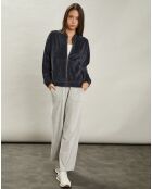 Veste en Velours Tatah charbon de bois