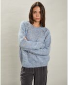 Pull en Mohair & Laine mélangés Maizy bleu