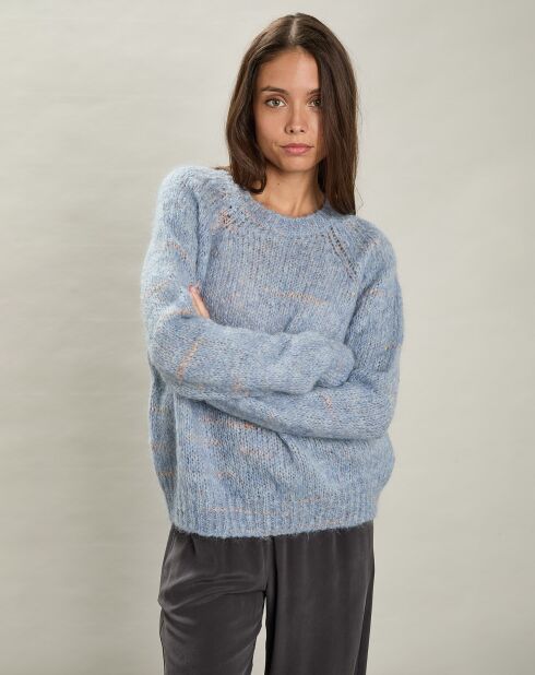 Pull en Mohair & Laine mélangés Maizy bleu
