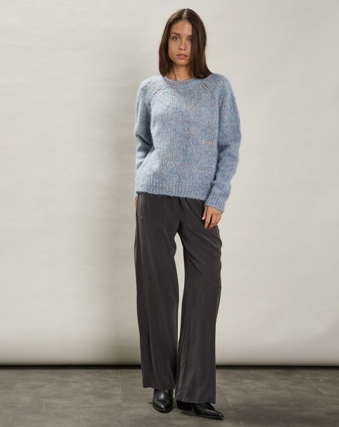 Pull en Mohair & Laine mélangés Maizy bleu