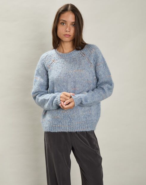 Pull en Mohair & Laine mélangés Maizy bleu