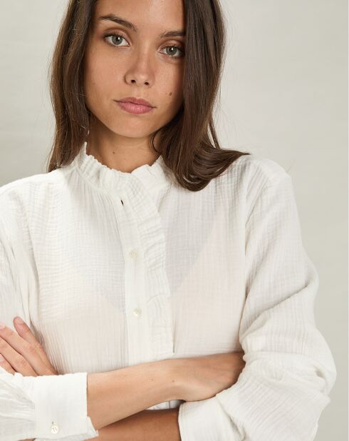 Blouse en Gaze de Coton Carmen milk