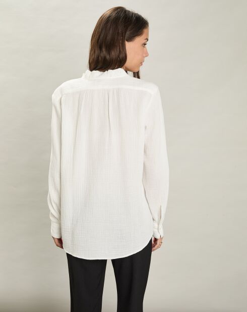Blouse en Gaze de Coton Carmen milk