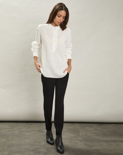 Blouse en Gaze de Coton Carmen milk
