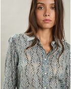 Chemise Coraz bleu argenté