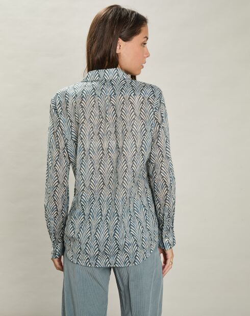 Chemise Coraz bleu argenté