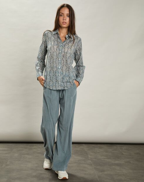 Chemise Coraz bleu argenté