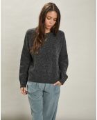 Pull en Alpaga & Laine mélangés Matrice charbon de bois