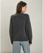 Pull en Alpaga & Laine mélangés Matrice charbon de bois