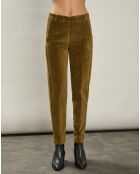 Pantalon en Velours Parfait mousse