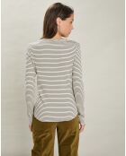 T-Shirt Talaro écru/bleu marine