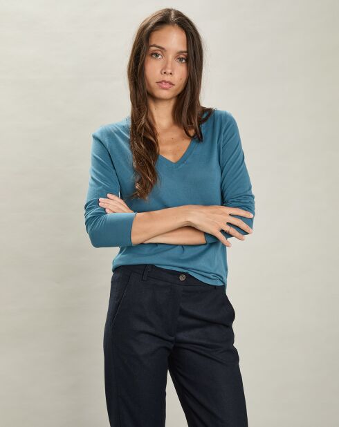 T-Shirt Tidian bleu polaire