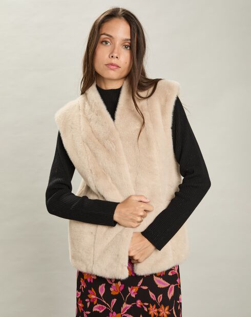 Gilet en Fausse Fourrure Vasco naturel