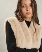 Gilet en Fausse Fourrure Vasco naturel