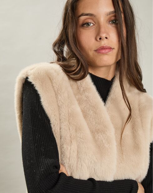 Gilet en Fausse Fourrure Vasco naturel