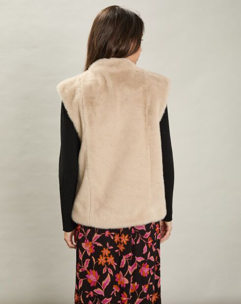 Gilet en Fausse Fourrure Vasco naturel