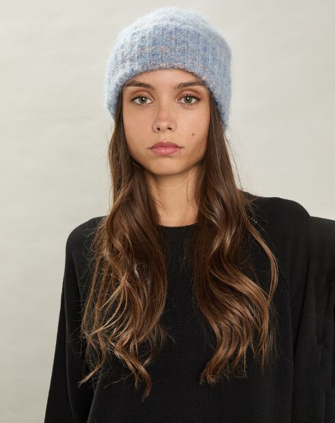 Bonnet en Mohair & Laine mélangés Meon bleu