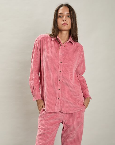 Chemise en Velours côtelé Cinéma blush d'hiver