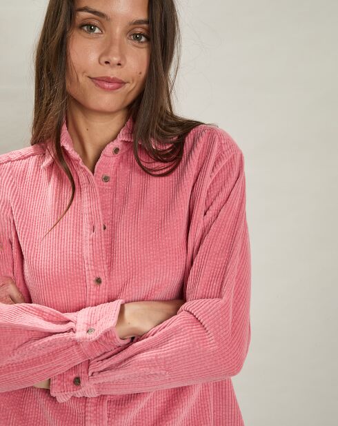 Chemise en Velours côtelé Cinéma blush d'hiver