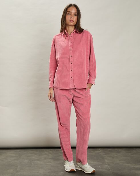 Chemise en Velours côtelé Cinéma blush d'hiver