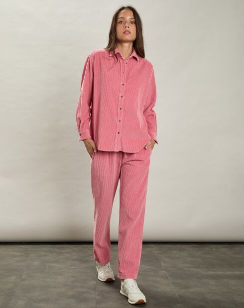 Chemise en Velours côtelé Cinéma blush d'hiver