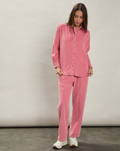Pantalon en Velours côtelé Peyo blush d'hiver
