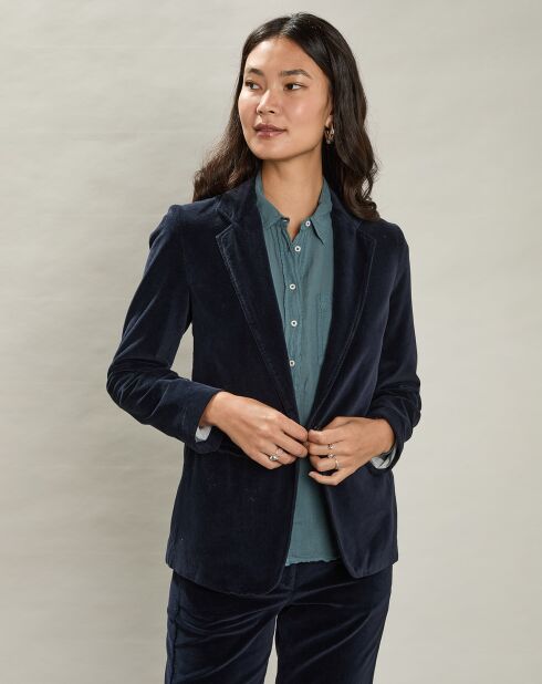 Veste en Velours Virna minuit