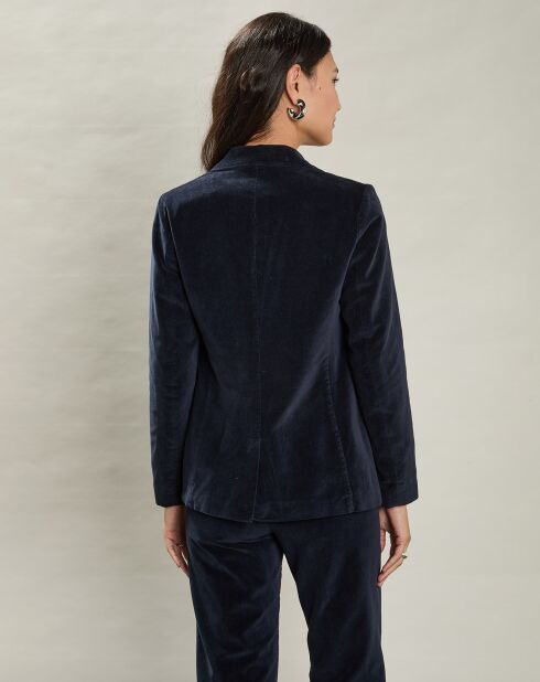 Veste en Velours Virna minuit
