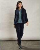 Veste en Velours Virna minuit