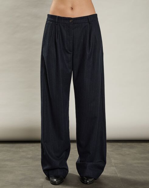 Pantalon en Laine mélangée Panache marine