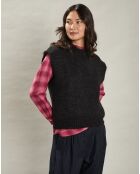 Pull en Alpaga mélangé Maori noir/argenté