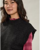 Pull en Alpaga mélangé Maori noir/argenté