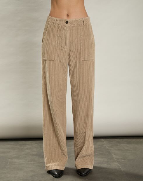 Pantalon en Velours côtelé Patel clay