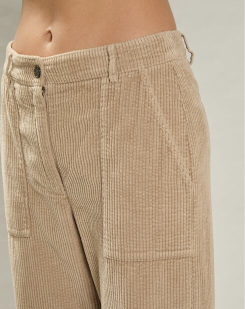 Pantalon en Velours côtelé Patel clay
