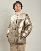 Doudoune Volfy Foil écru/bronze