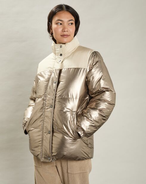 Doudoune Volfy Foil écru/bronze