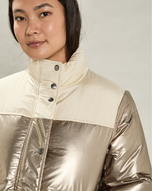 Doudoune Volfy Foil écru/bronze