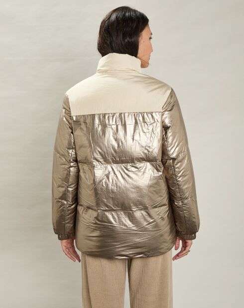 Doudoune Volfy Foil écru/bronze