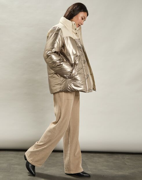 Doudoune Volfy Foil écru/bronze