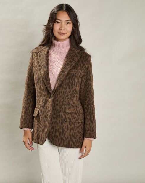 Veste en Laine mélangée Vittorio brun
