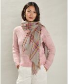 Écharpe 100% Laine Tartan grise
