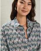 Chemise Cinéma bleu pétrole