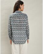 Chemise Cinéma bleu pétrole