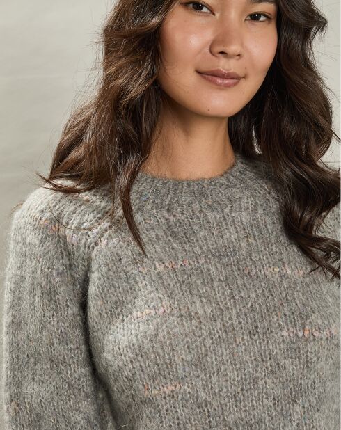 Pull en Mohair & Laine mélangés Maizy gris