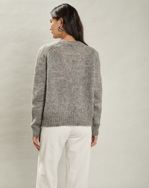 Pull en Mohair & Laine mélangés Maizy gris