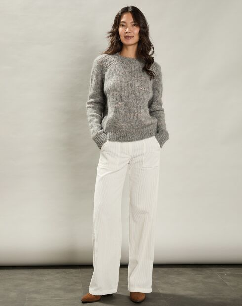 Pull en Mohair & Laine mélangés Maizy gris