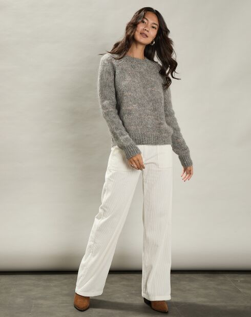 Pull en Mohair & Laine mélangés Maizy gris