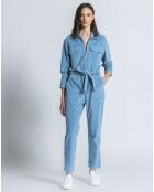 Combinaison en Velours Milleraies Gaya niagara blue